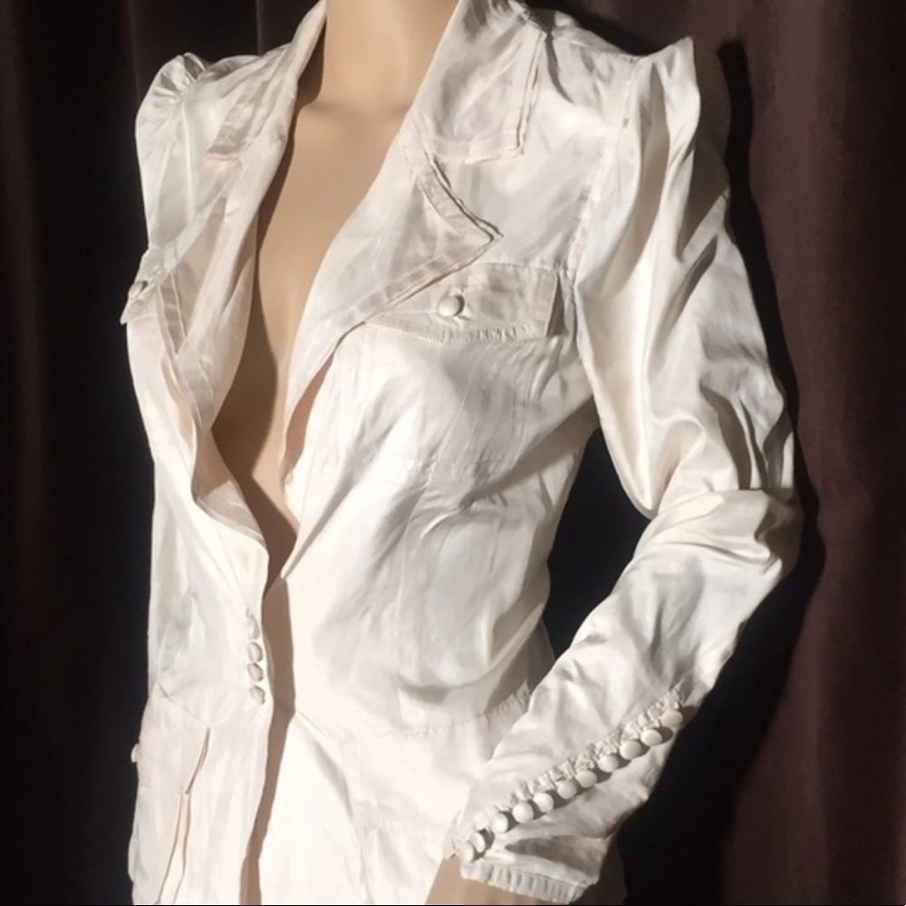 Tom Ford Yves Saint Laurent Runway Ivory Set French 38 - Picture 3 of 9